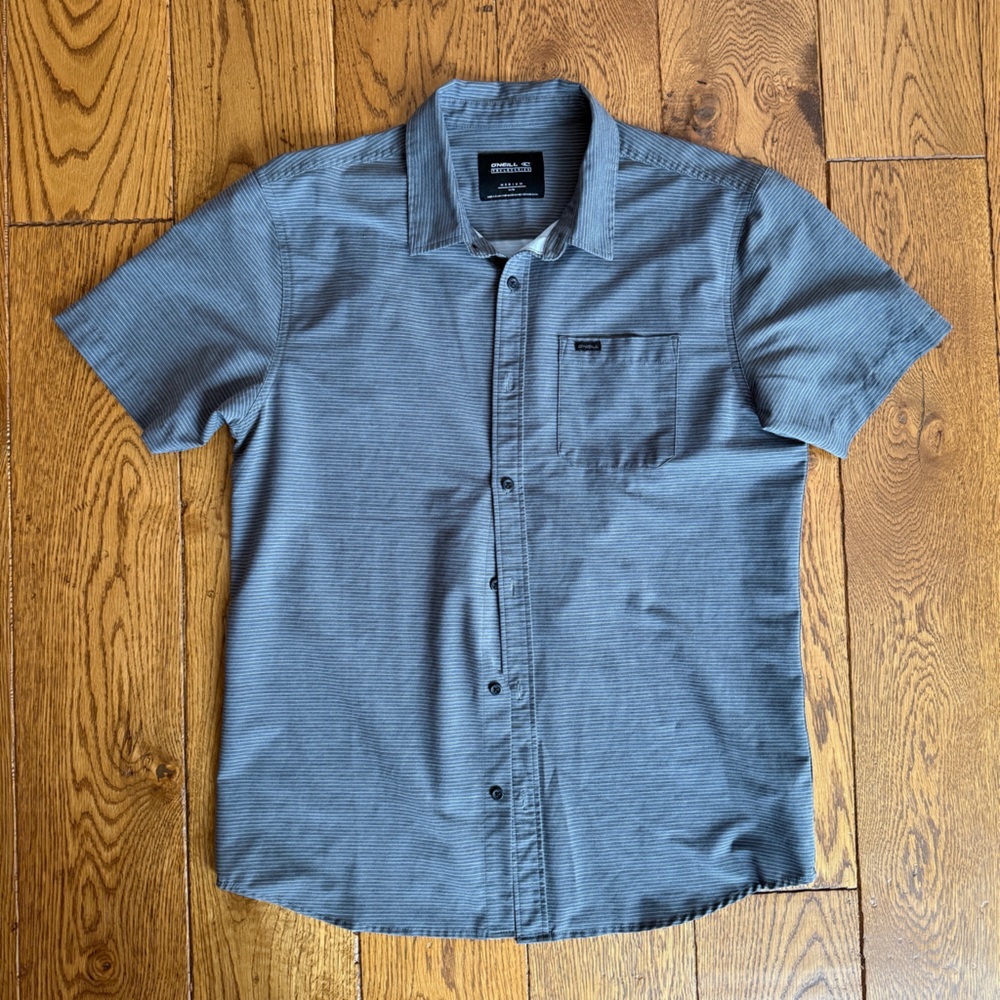 O’Neill Men’s Striped Button-up Shirt, Size S